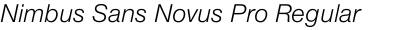 Nimbus Sans Novus Pro Regular Italic